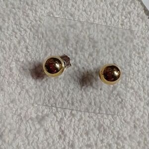 Goldtone ball post earrings